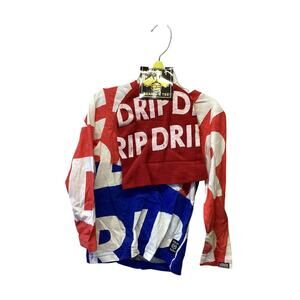 PHAT FARM Beanie and Tee Long Sleeve Size 4T Red White/ Blue Drip for Boys